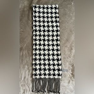 100% Cashmere Scarf, Ann Taylor | Size: 7” x 76 |  Color: black & white